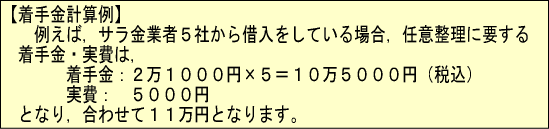 着手金計算例